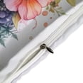 thumbnail image 4 of 3 Pcs Soft Bedding Set, Includes 1 Duvet Cover with Zipper And 2 Pillow Shams,Skull with Leaves And Flowers Full(79"×90"), 4 of 8