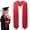 Red, variant on 71.6 Inch Unisex Graduation Stole, Adult Plain Graduation Sash Honor Classic End With Trim for Academic Commencements, Graduation Sash Gift, Black