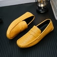 thumbnail image 5 of Big Size Men's Casual Loafers Slip On Leather Shoes Comfortable Lightweight Driving Shoes Male Moccasins Classic Penny Loafer Flats Boat Shoes Outdoor Walking Shoes, 5 of 9