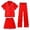 Red, variant on REDARER Girls' Soft Knit Pajama Set, Short Sleeve Button-Down Top & Shorts Loungewear for Kids,10-11 Years