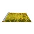 thumbnail image 2 of Ahgly Company Machine Washable Indoor Round Abstract Yellow Modern Area Rugs, 8' Round, 2 of 4