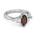 thumbnail image 3 of Mooneye Solitaire 0.25 Ctw Marquise Cut Garnet 925 Sterling Silver Women Valentines Day Gifts Ring, 3 of 3