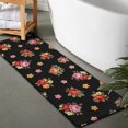 thumbnail image 2 of Pioneer Flower Floral Print Pattern Bathroom Rugs Mat, Non Slip Microfiber Bathroom Rug with Rubber Backing, Soft Mats for Bathroom Floor Tub Shower, 17"x47", 2 of 5