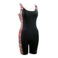thumbnail image 1 of Adorerex Women's Sunfire Lycra Unitard Swimsuit in Black/Orange, Size S, 1 of 5