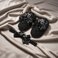 thumbnail image 5 of Newbron Baby Girls Mary Jane Shoes with Headband Soft Sole Anti-skidding Crown Bowknot Lace Princess Flats Infant Shower Wedding Dress Crib Shoes, 5 of 7