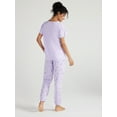 thumbnail image 6 of Joyspun Women’s Short Sleeve Tee and Joggers Pajama Set, 2-Piece, Sizes S to 3X, 6 of 6