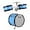 Blue, variant on Muslady 3-Piece Drum Set Kit Percussion Musical Instrument with Cymbal, Drumsticks, Adjustable Stool for Kids Children Junior Beginners