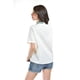 thumbnail image 3 of Camisa bicolor de lino corta Roman Fashion /Juvenil, 2431 (Blanco - pistache) blanco M, 3 of 5