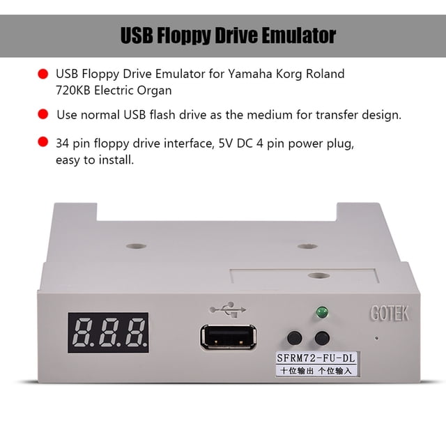 Emulador USB De Disquete, Emulador USB De Memoria Flash De Unidad De Disquete De 33 Pines Para Oficina Para El Hogar