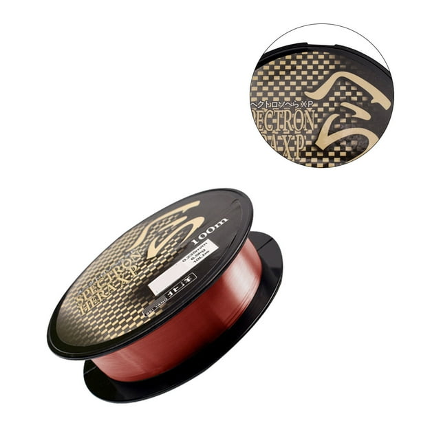Advancent Sedal de pesca de nailon monofilamento de 100M, sedal de pesca de nailon Tippet, línea de Material japonés, accesorios de pesca de carpa Pescar café rojo 1.2 Advancent OD000163-14B