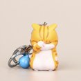thumbnail image 5 of Abalorios de llavero de gato, llavero bonito, llavero de gatito tímido y gordito, decoración de bolsa de baratija TUNC Sencillez, 5 of 5