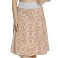thumbnail image 1 of Women's Orient Classical Moroccan Pattern A-line Printed Skirt Casual Wear, 2XL, Cinnamon Beige, by Ambesonne, 1 of 6