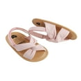 thumbnail image 3 of Baby Sandals Summer Baby Girls Solid Color Soft Sole Shoes, 3 of 6