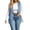 Blue, variant on Women's Fringe Vest Lapel Vest Sleeveless Vest Trendy Fall Spring Layerlook Khaki XL