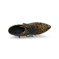 thumbnail image 4 of Unique Bargains Bottines à Talons Aiguilles à Bout Pointu à Fermeture Éclair et à Lacets pour Femmes, 4 of 8