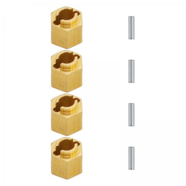 2x4 Uds RC coche cubos de rueda hexagonal RC modelo hexagonal pieza de repuesto de coche accesorio ruedas de latón adaptador hexagonal de rueda hexago 4 piezas