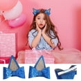 thumbnail image 2 of Event & Party Glitter Hair Barrettes for Toddlers Birthday Halloween Accessory Blue Set 2PCS, 2 of 7