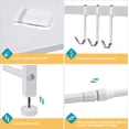 thumbnail image 5 of Microwave Oven Rack, Expandable Microwave Stand Countertop Kitchen Utensils Tableware Storage, Carbon Steel Over Microwave Shelf Countertop 3 Tier with 3 Hooks, 5 of 14