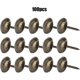 thumbnail image 1 of Tachuelas para tapicería, cabeza redonda antigua, decoración de clavos para muebles, chinchetas para pulgar, 100 piezas, tono bronce, 1 of 5