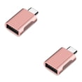 thumbnail image 2 of ZLight Type C to USB 3.0 Adapter Fast Charger Universal Alloy Multi-purpose High Efficient Card Reader Converter for Phone PC Rose Gold 2Set, 2 of 6
