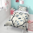thumbnail image 4 of Blue Leaves Pattern Duvet Cover and Pillowcase Set for Single Bedding, Bedroom Accessories for Kids Teens, 4 of 5