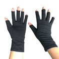 thumbnail image 4 of Guantes de medio dedo para el cuidado de la salud con fibra de cobre para deportes de interior, guantes de entrenamiento de rehabilitación, guantes de presión para las articulaciones, inflamación, 4 of 5