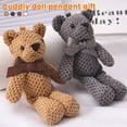 thumbnail image 3 of Oso De Peluche De Juguete, Oso Encantador Suave, Juguete De Peluche Corto Con Bonito Lazo, Muñeco De Oso De Empuje Decorativo, Colgante De Adorno De Escritorio Para El Hogar Muyoka Hogar, 3 of 7