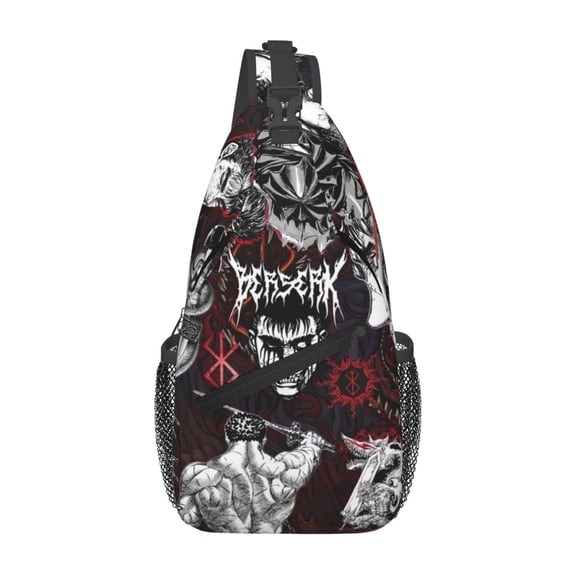 Anime Berserk Sling Bag Crossbody Sling Backpack Chest Bag Daypack Purses Shoulder Bag For Women Men Travel Hiking