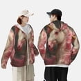 thumbnail image 4 of Lsque Haired White Horse UPF 50+ Lightweight Sun Protection Men's Women's Long Sleeve Shirt, Hoodie Performance -3X-Large, 4 of 9