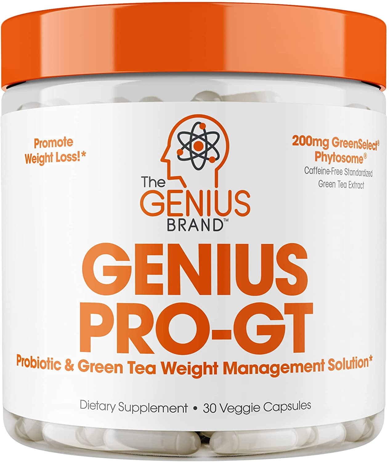 Probiotics for Weight Loss, Natural Fat Burner Digestive Probiotic Supplement- Genius Brand Pro-Gt