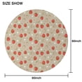 thumbnail image 6 of Red Strawberry Plants Fruit Round Tablecloth 60"x60",Wrinkle Wipeable Table Cloth for Kitchen Dining Room Picnic Patio Party, 6 of 6