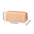 thumbnail image 2 of Seersucker Pencil Case Student Desk Organizer Pouch Rectangular Zipper Stationery Storage Bag for School Office Travel, 2 of 4