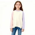 thumbnail image 2 of Girls' Cotton Long Sleeve T-Shirt Color-Block Drop Shoulder Crew Neck Shirt Spring & Autumn Casual Fashion Shirt (3-14 Years), 2 of 6