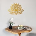thumbnail image 5 of 3D Lotus Flower Mandala Metal Wall Art - Gold, 5 of 10