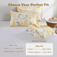 thumbnail image 7 of King Size 3 Pieces - 100% Cotton Versatile Floral Quilt Set, Yellow Grey Farmhouse Bedspread Coverlet - Soft Lightweight Comforter Bedding Set with Pillow Shams for All Season, 7 of 7