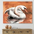 thumbnail image 2 of Designart ' Close Up Swan On The Water ' Traditional Canvas Wall Art Print, 2 of 4