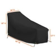 thumbnail image 5 of Covers & all Chaise Lounge Cover, Heavy Duty 18 Oz Waterproof UV & Weather Resistant Outdoor Patio Lawn Garden Backyard Furniture Chair Protector with Air Vents & Drawstrings (66L x 28W x 30H, Black), 5 of 7