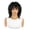 Black, variant on European and American wigs for men and women, full headband, black short curly hair, small curls, African style, full bangs design, suitable for any skin color and face shape