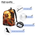 thumbnail image 4 of Lsque Sunset Meditating Dog Pattern Canvas Daypack, Durable Backpack, High-quality Versatile Backpack,Vintage Compact Backpack-Medium, 4 of 6