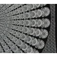 thumbnail image 3 of Bless International Indian hippie Bohemian Psychedelic Golden Blue Peacock Mandala Wall hanging Bedding Tapestry (Black White, Medium (54x60Inches)(137x152cms)), 3 of 3
