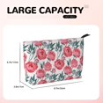 thumbnail image 4 of Picia Rose Flowers Printed Cosmetic Bags for Women Makeup Bag Large Capacity Purse Travel Toiletry Zipper Storage Pouch Make up Brushes Organizer for Gifts, 4 of 6