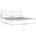 thumbnail image 2 of vidaXL Bed Frame Black Powder-Coated Steel Double Bed Bed Frame, 2 of 6