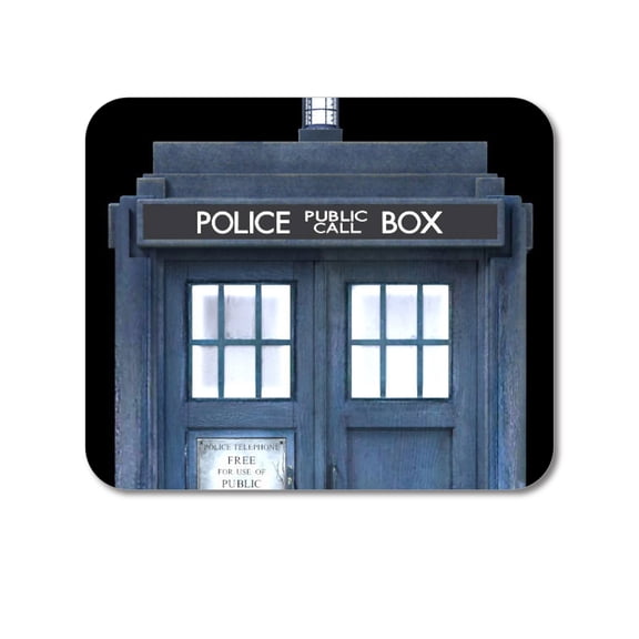 DistinctInk Mouse Pad - 1/4" Foam Rubber - TARDIS Call Box Photograph