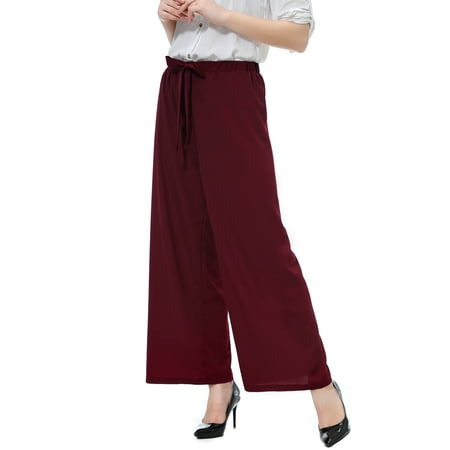 

koaiezne Leg Loose Women s Trousers Casual Pleated Pants Waist High Wide Pants Miniature Pants Maternity Pants