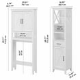 thumbnail image 4 of Bush Key West Engineered Wood & Linen Cabinet and Space Saver in White Ash, 4 of 7