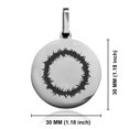 thumbnail image 2 of Stainless Steel Religious Crown of Thorns Round Medallion Pendant Necklace, 2 of 3