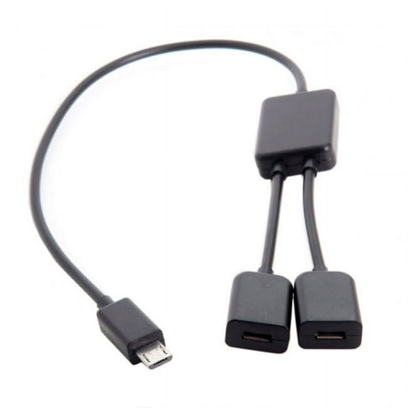 Chenyang CY Micro USB to Dual Ports Micro USB Female Hub Cable for Laptop PC Mouse Flash Disk Hub