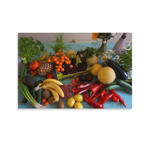 Get Your Five Fistfuls of Fruit And Veggies in Everyday Poster Decorative Painting Canvas Wall Art Living Room Posters Bedroom Painting,Unframe-style,12x18inch(30x45cm)