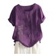 thumbnail image 1 of Camisetas de Manga Corta para Mujeres, Camiseta de Manga Corta Impresa Casual Hecha de 95% Poliéster 5% Spandex para Todas las Estaciones, Camisetas de Manga Corta para Mujeres, 1 of 6