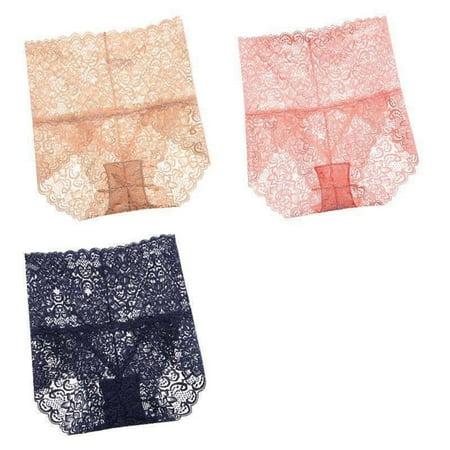 

Seamless Lace Panty Women s Briefs Breathable Hipster Panties Underwear Comfy G-string Panties for Women Girls 14 M